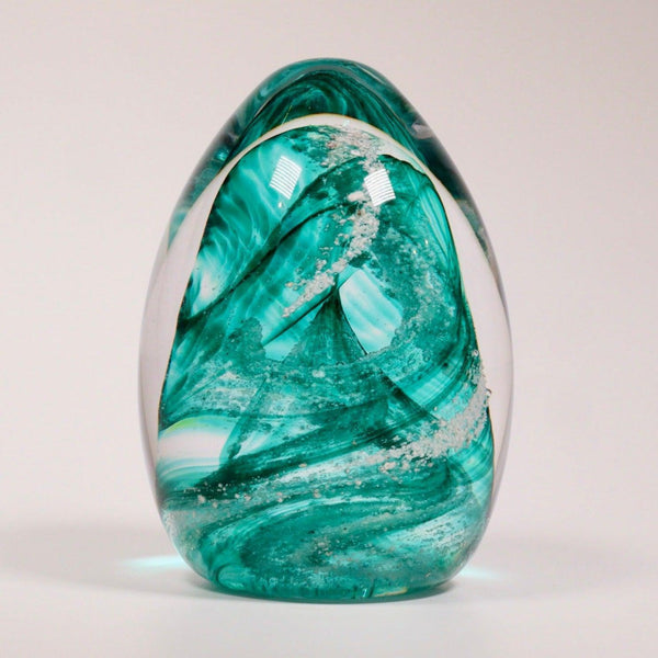 Cremation Ashes Oval Glass Paperweight