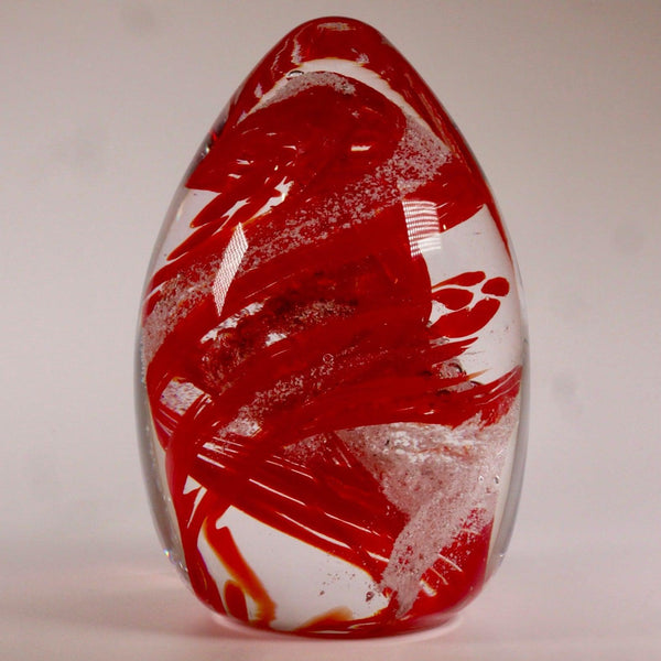 Cremation Ashes Oval Glass Paperweight