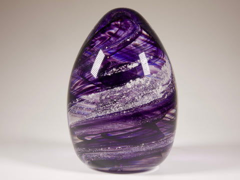 Cremation Ashes Oval Glass Paperweight