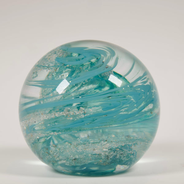 Cremation Ashes round paperweight