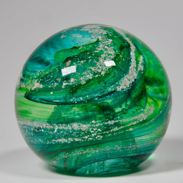 Cremation Ashes round paperweight