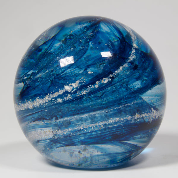 Cremation Ashes round paperweight