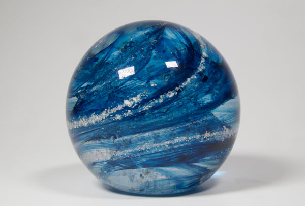 Cremation Ashes round paperweight