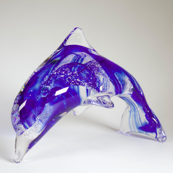 Cremation Ashes Glass Dolphin