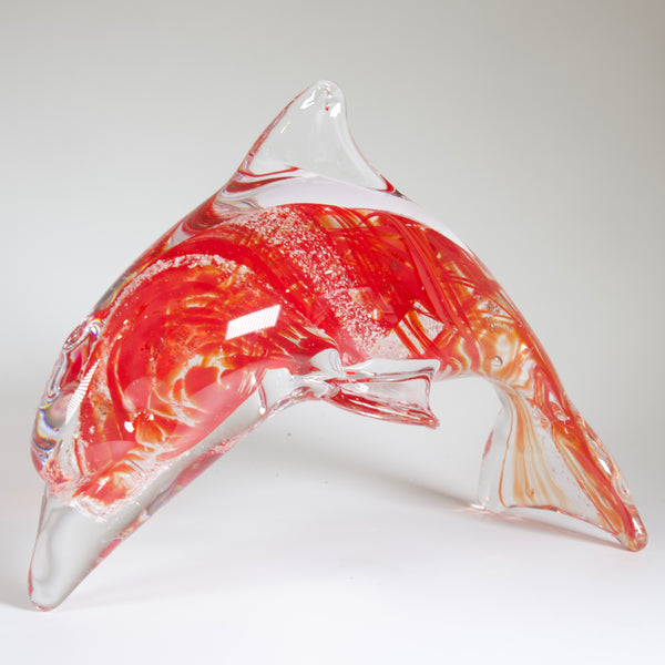 Cremation Ashes Glass Dolphin