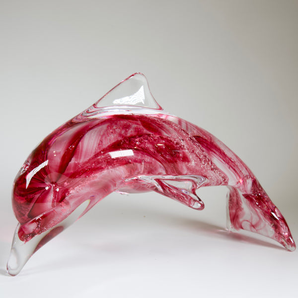 Cremation Ashes Glass Dolphin